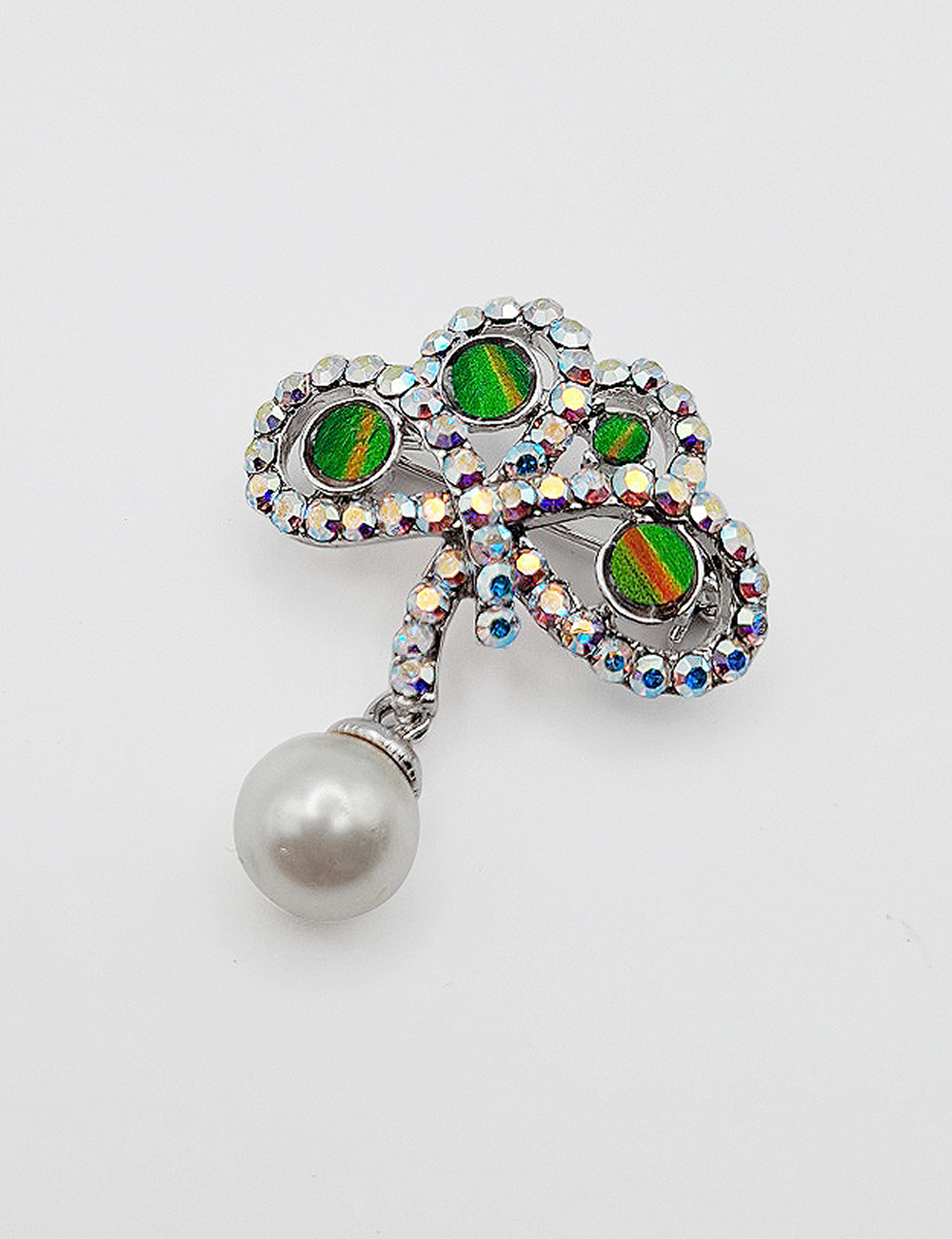 비단 보석 진주 리본